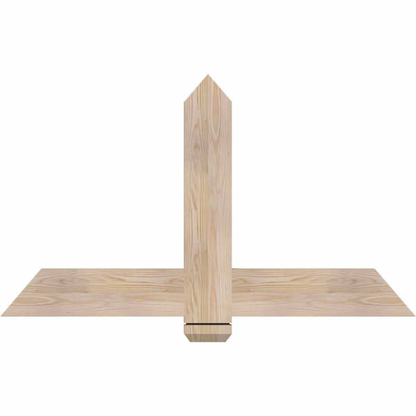 Ekena Millwork Eugene Smooth Timber Gable Bracket, Douglas Fir, 48"W x 28"H x 1 1/2"D x 5 1/2"F, 14/12 Pitch GBW048X28X0206EUG00SDF - main